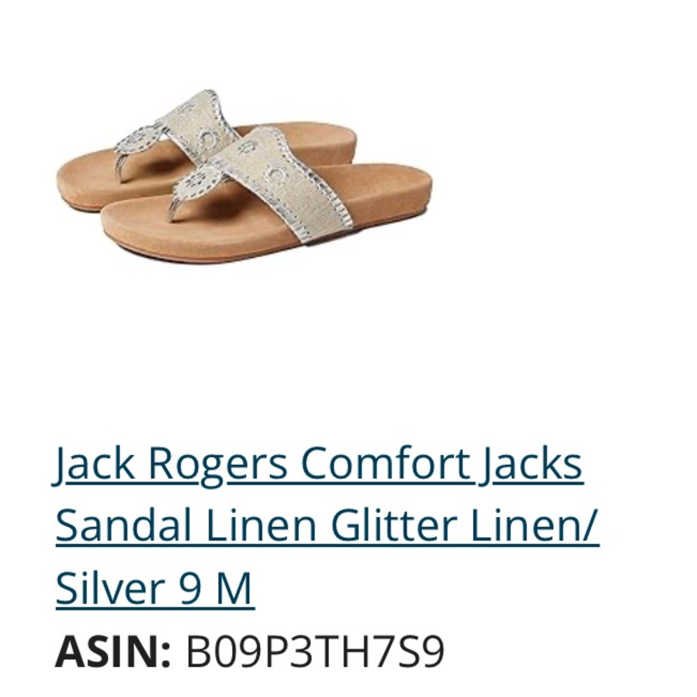 Jack Rogers- Jacks Comfort Sandals linen/Silver